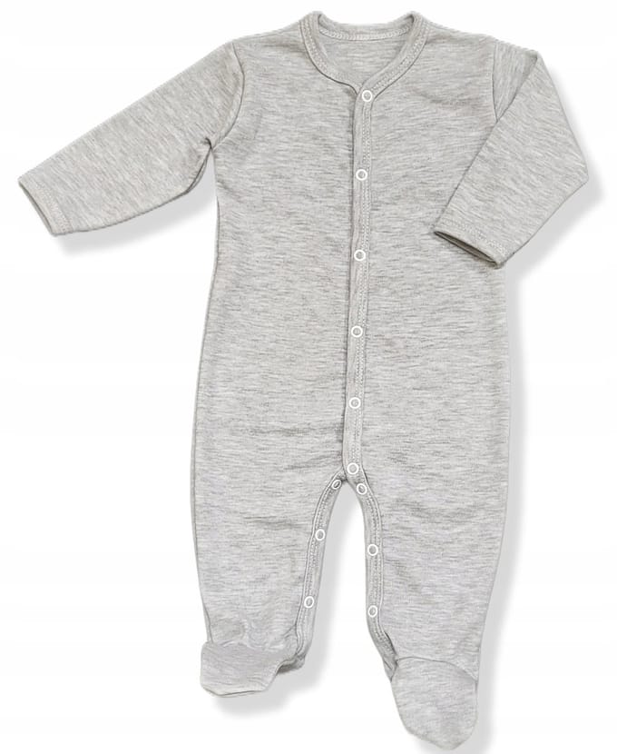 Dartomik - Kinderpyjama - Gekleed - Lang Mouw Overslag - Grijs Melange
