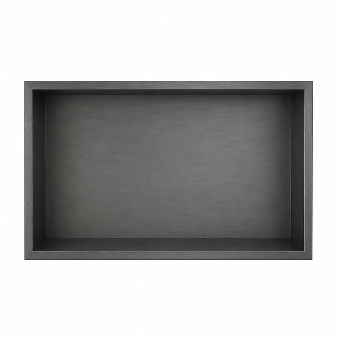 EAVY - Inbouwnis Badkamer Gunmetal - 60×30×10 cm - RVS