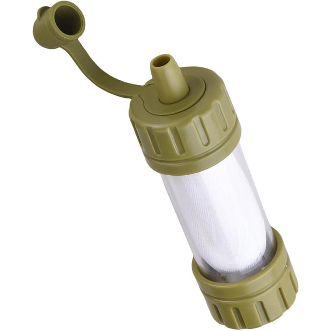 Persoonlijk Waterfilter Stro Buiten Draagbaar Filter Nood Overlevingsuitrusting Mini Waterfilter Transparante Schaal beige