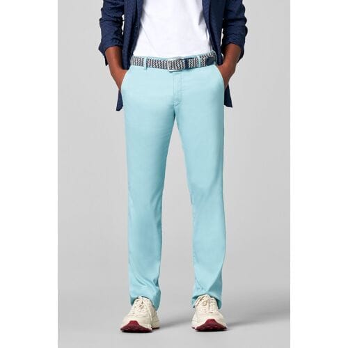 Meyer Broek Roma Fine Uni Color Ultralight Cotton Texture Two-Way Stretch Aqua / male