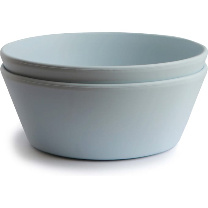 Mushie ronde kommen set van 2 - Powder blue