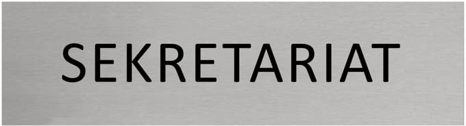 CombiCraft Aluminium Deurbordje "Sekretariat" 165x45mm met tape