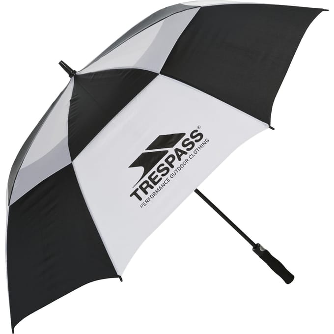 Trespass Catterick Automatische Paraplu (Zwart/Wit)
