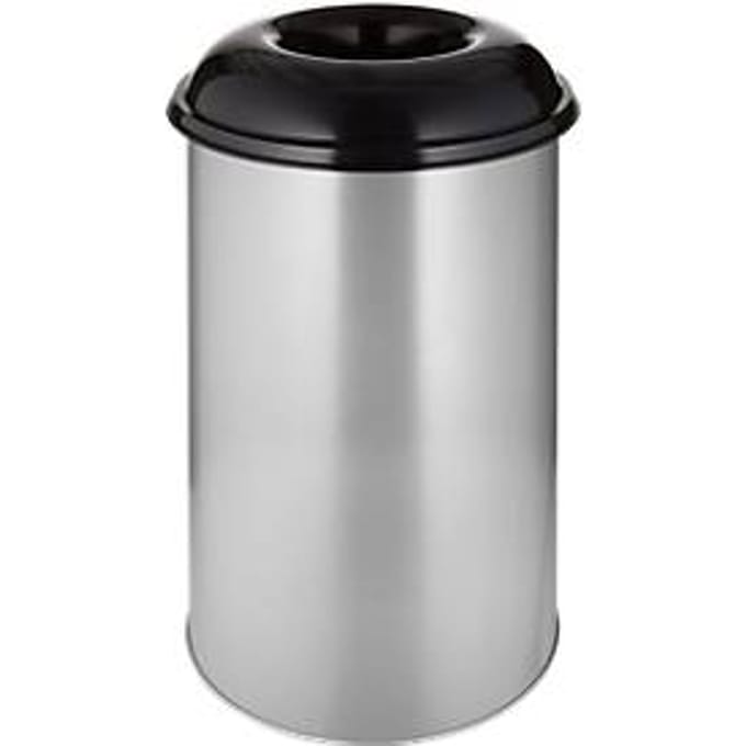 Afvalverzamelaar, 200 L, zelfblussend, romp aluminiumkleur/deksel zwart