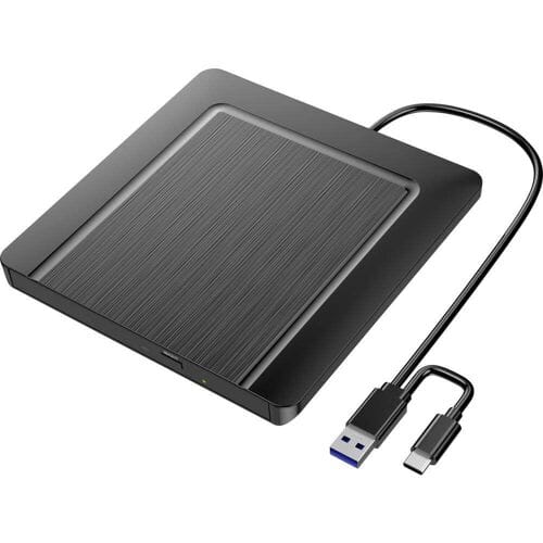 Xlyne Externe DVD-brander USB-A, USB-C, USB-A 2.0 Zwart