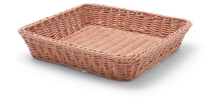 Broodmand - Bakkersmand - Presentatie Brood - Verstevigd met RVS frame - 35x32x7cm - Bruin