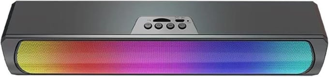 Computerluidspreker - Soundbar PC Luidspreker - Gaming en Film - RGB Verlichting Bluetooth 5.0 - 28cm Breed