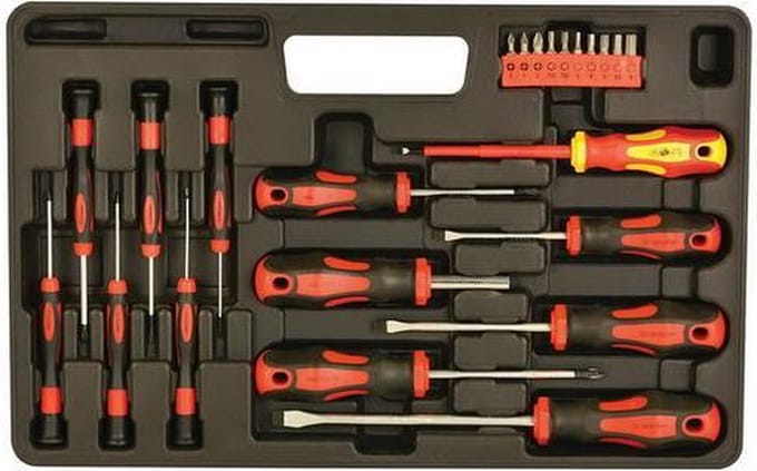 TOOLS-box 23-delig schroevendraaier + bitset