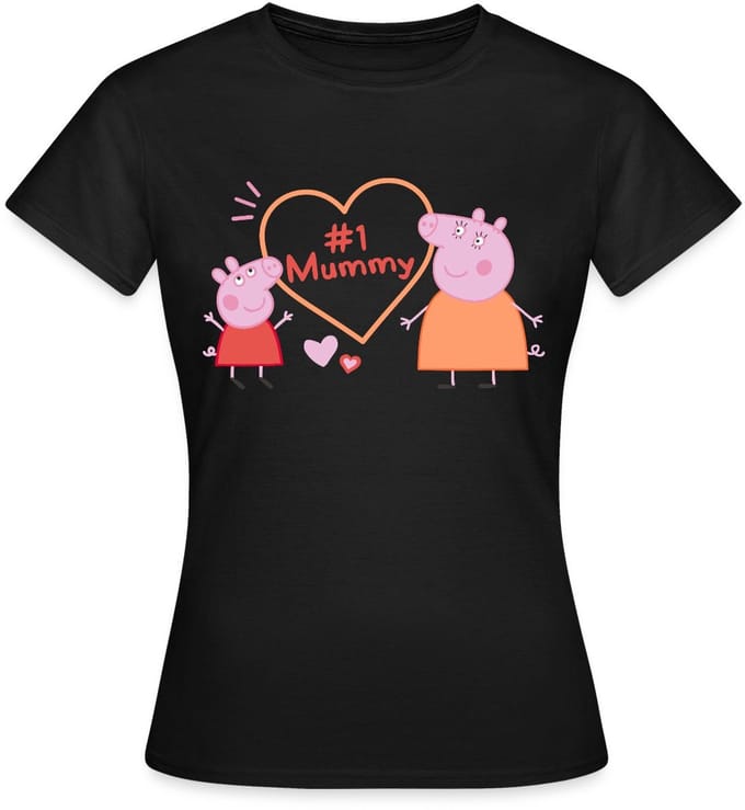 Peppa Pig Design Nr. 1 Mama: Peppa & Mama Big T-Shirt Dames