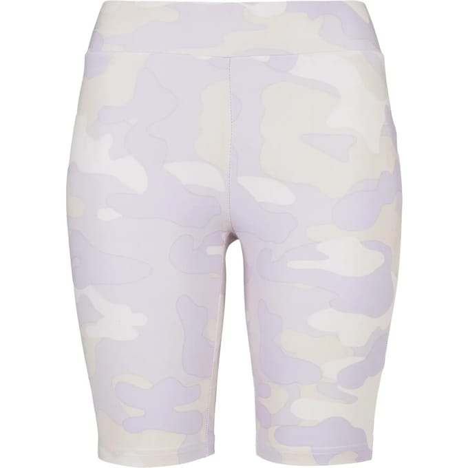 Urban Classics - High Waist Camo Tech Korte cycle broek - M - Paars