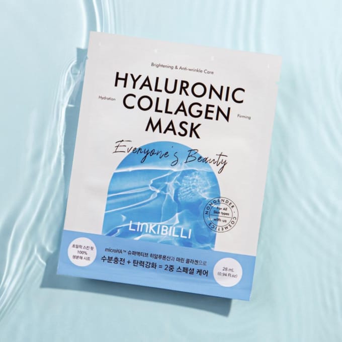Pack de masques au collagène et à l'acide hyaluronique Linky Billy 10 paquets par paquet gray