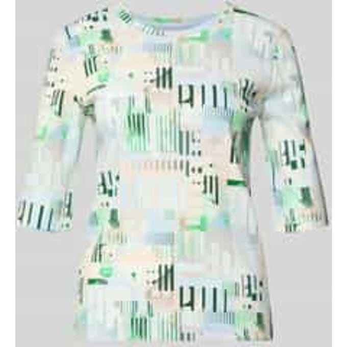 Slim fit shirt met lange mouwen met ronde hals