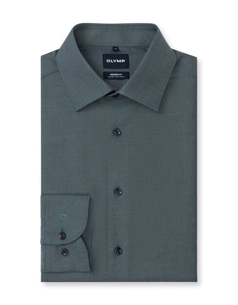 OLYMP Luxor Overhemd, Modern Fit, New Kent, Groen