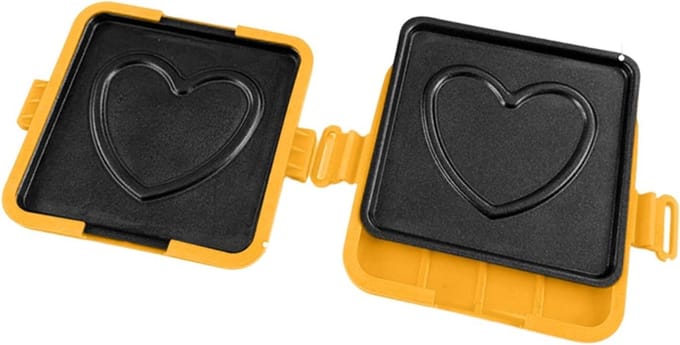 Ontbijtsandwichmaker - Snackmaker - Snelle Maaltijden - Inklapbaar Ontwerp - 16 x 14 cm - Oranje