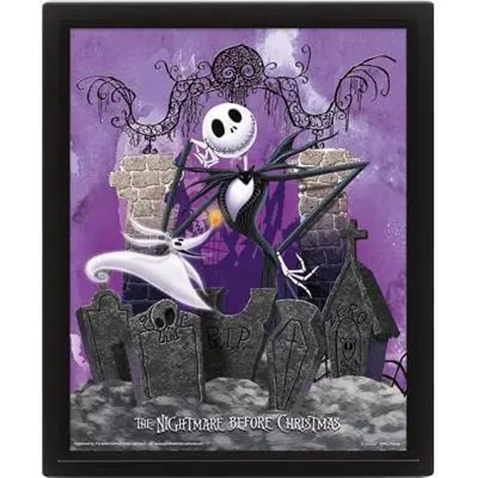 Nightmare Before Christmas - Graveyard 3D Lenticular Poster 28,7 x 23,5cm
