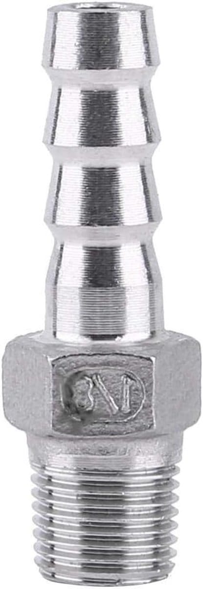 Duurzame RVS Mannetje Draad Tube Aansluiting voor Slang met 1/8" BSP en 8mm Diameter
