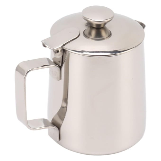 RVS Melkopschuimpitje Cappuccino Pitje Koffieschuimcontainer Met Deksel 600ml 350ml white