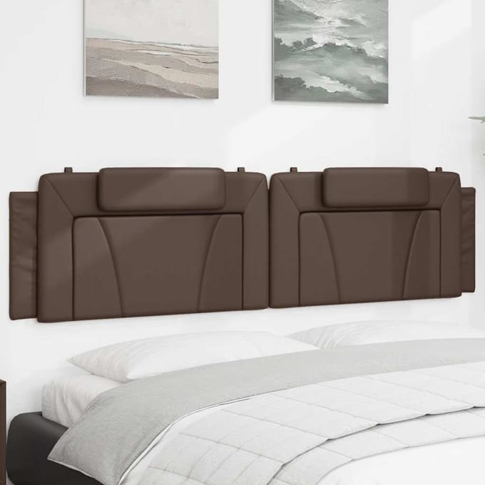 vidaXL - Hoofdbordkussen - "Viana" - 200 - cm - kunstleer - bruin