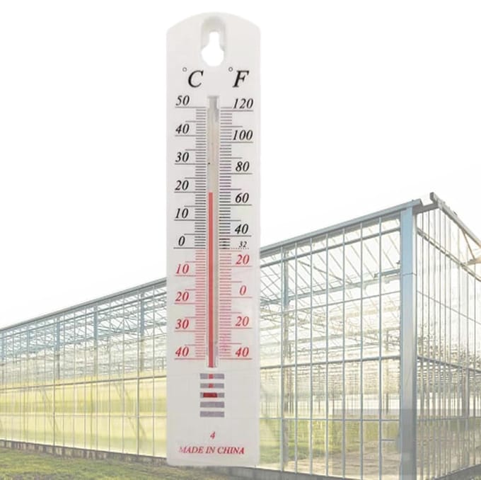 Temperatuurmeter - Binnenmeter Buitenmeter - Kamer Tuin - Breed Meetbereik - 19.5 x 4 cm