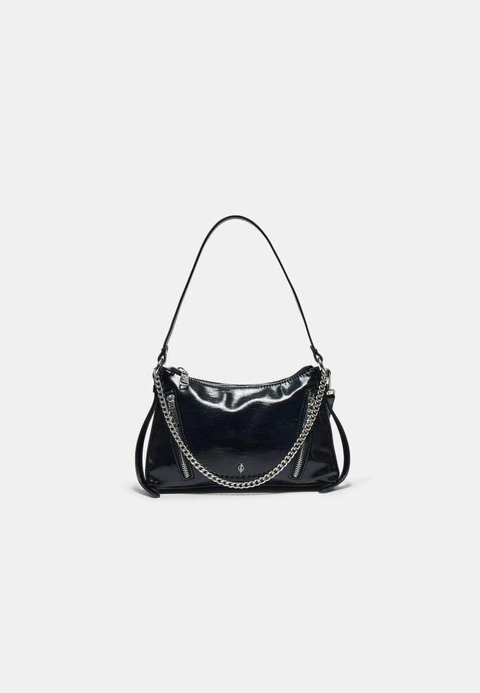 Stradivarius Kleine schoudertas met ketting  Zwart OS