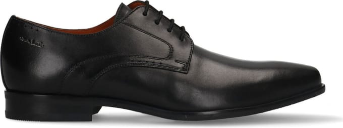Van Lier - Heren - Zwarte rhodes leren veterschoenen - Maat 45