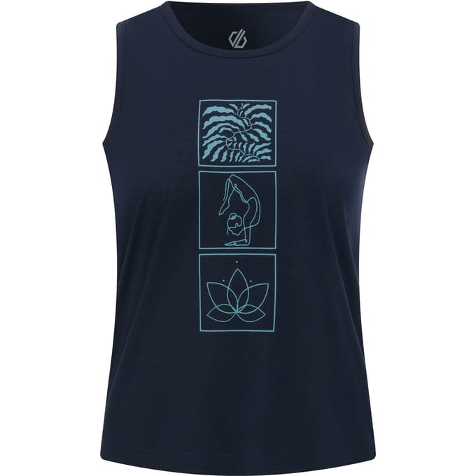 Dare 2B Dames Harmonic Mandala Lotus Bamboe Mouwloze Top (Marineblauw)