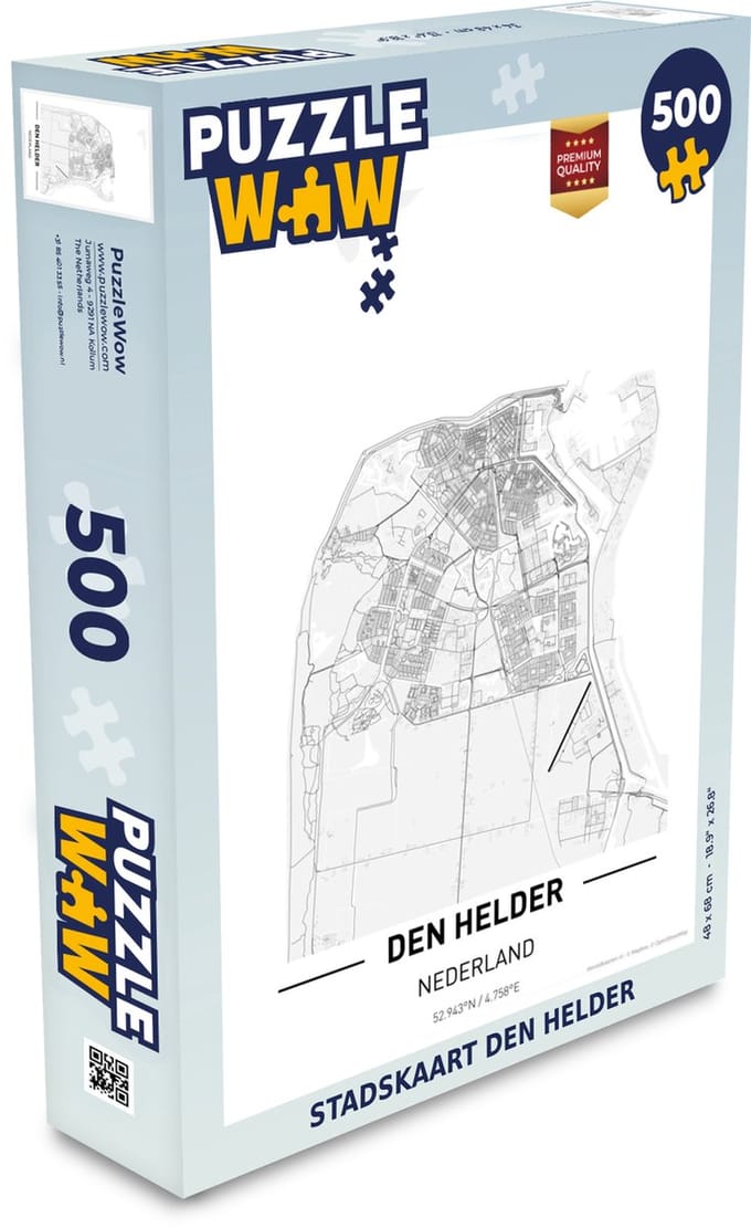 Puzzel Stadskaart Den Helder - Legpuzzel - Puzzel 500 stukjes - Plattegrond