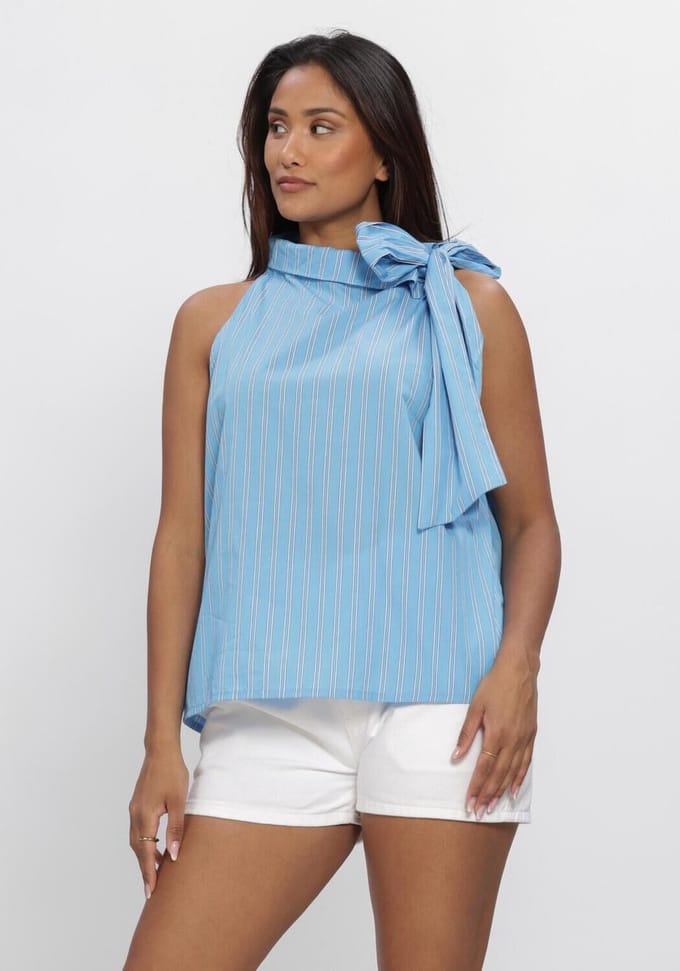 Copenhagen Muse Cmmelissa-top Dames - Topjes - Lichtblauw - Maat S
