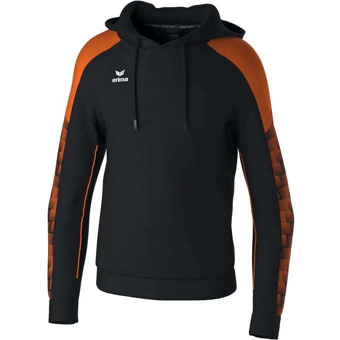 Erima Evo Star Sweatshirt Met Capuchon Kinderen - Zwart / Oranje | Maat: 128