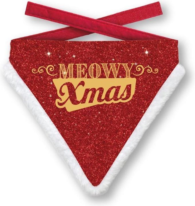 Plenty Gifts Bandana Meowy Xmas Glitter Kat