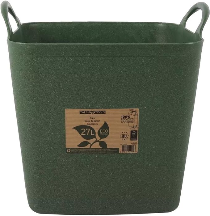 Talen Tools - Flexibele kuip - 27 liter - Groen - Met handvatten - 100% Gerecycled - ECO Friendly