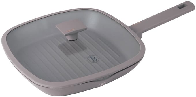 Berlinger Haus 8097 - Grillpan met deksel - 28 cm - Taupe Collection