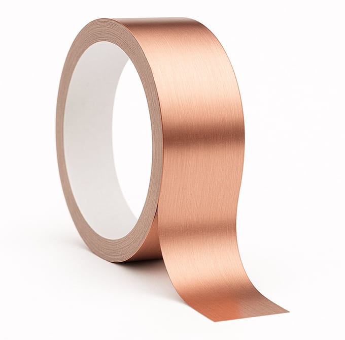 Kopertape 20mm - Geleidende Koperfolie - 0.05mm dikte - 10m