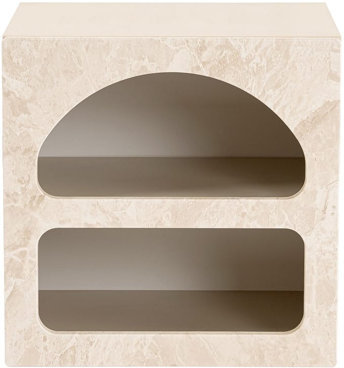 Skye Decor Lorin - Nachtkastje - Travertin marmer/Zandste - 50 cm