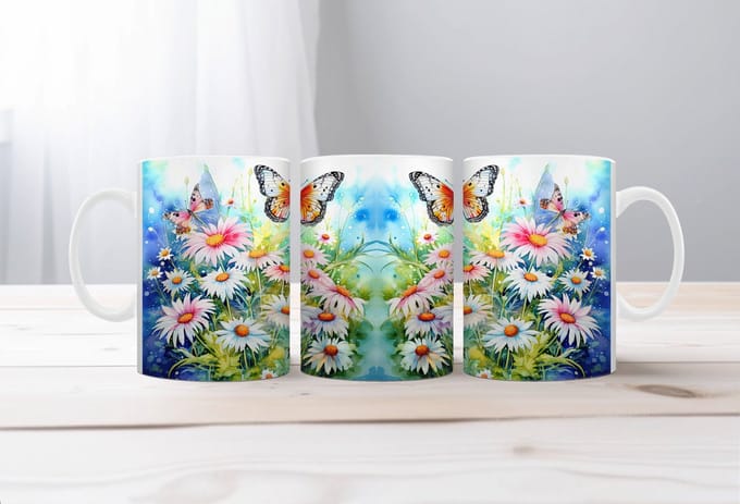Auqarel koffiemok Bloemenpracht 5