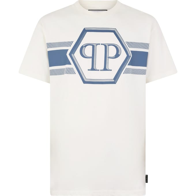 Round Neck T-Shirt Hexagon Line