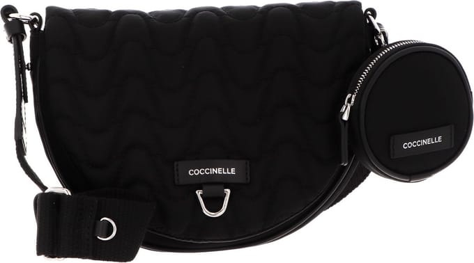 COCCINELLE Schoudertas Blaire Nyl. Mate Crossover Bag Noir / Noir Zwart