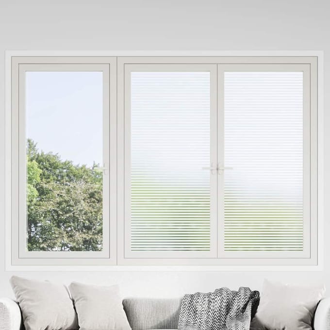 vidaXL - Raamfolies - strepenpatroon - mat - PVC
