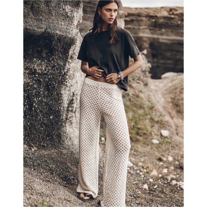 Mikuta The Ecru Crochet Pants Taglia: M | Pantaloni Outlet | Donna | Marrone