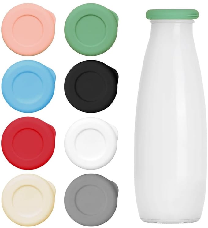 Dailygoods- Melkflesdoppen 8 stuks - Herbruikbare Siliconen