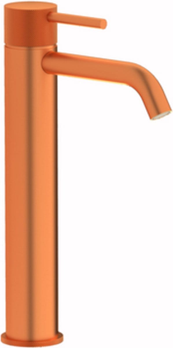 Plieger Roma wastafelkraan verhoogd met waste 27.2cm geborsteld koper