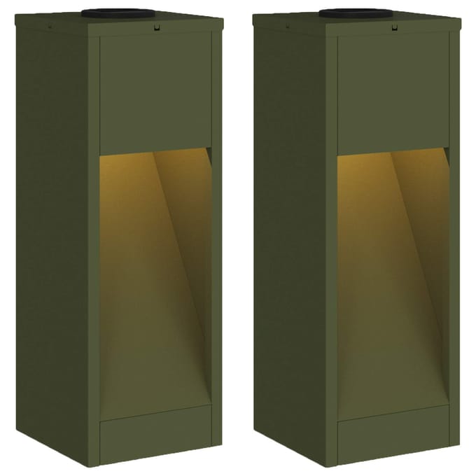 vidaXL Zonne LED Padverlichting 2 st Warmwit 18 x 18 x 50 cm