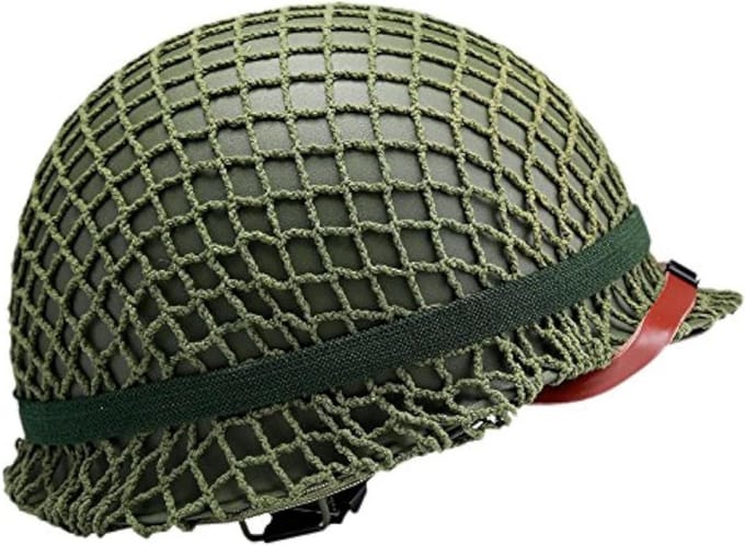 US M1 Helm Tweede Wereldoorlog Stalen Gevechtshelm met Net Cover Kloon
