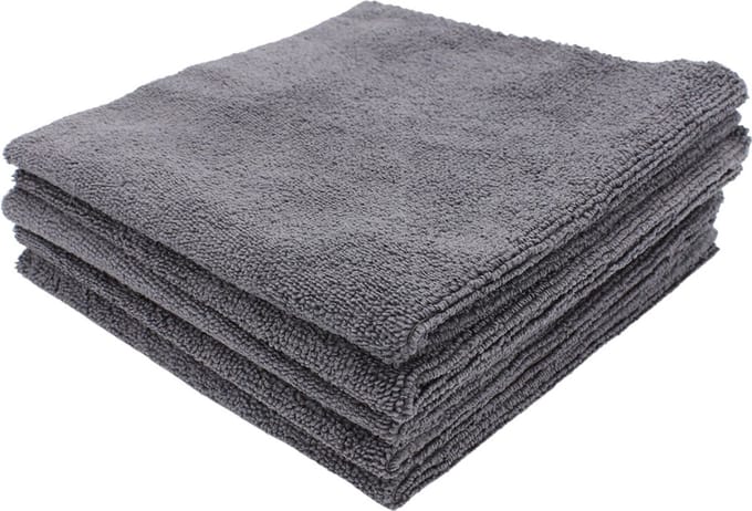 Microvezeldoek grijs Soft 40 x 40 cm (5 stuks) - randloos -