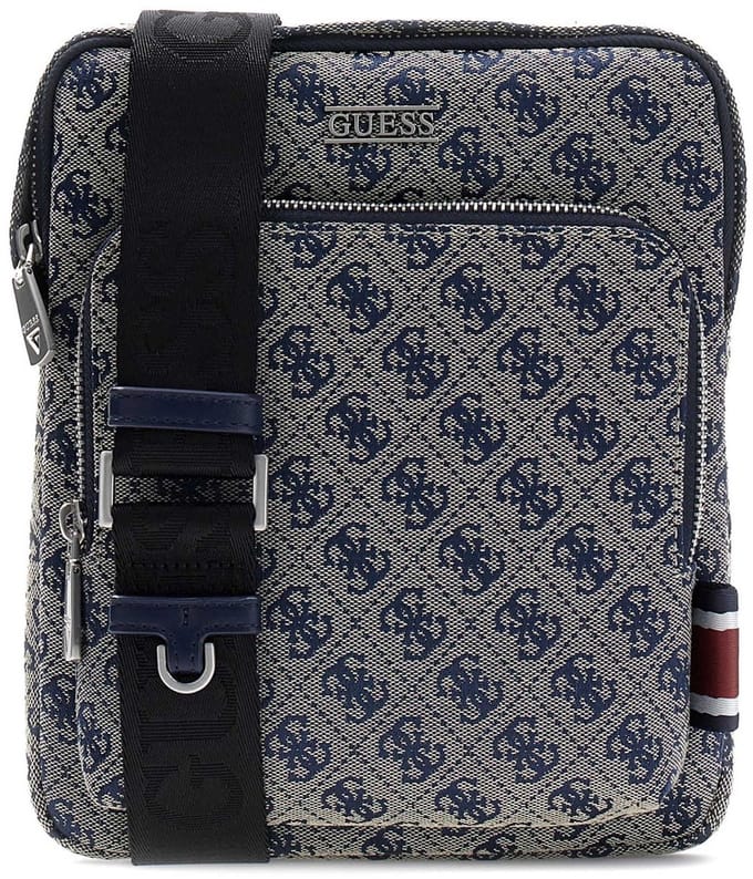 GUESS schoudertas Boston Crossbody Flat Sand / Blue veelkleurig