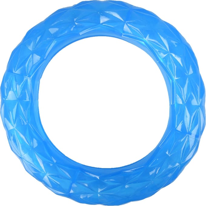 Flamingo Hondenspeelgoed Crystal Ring Feeder - Blauw - 22 cm