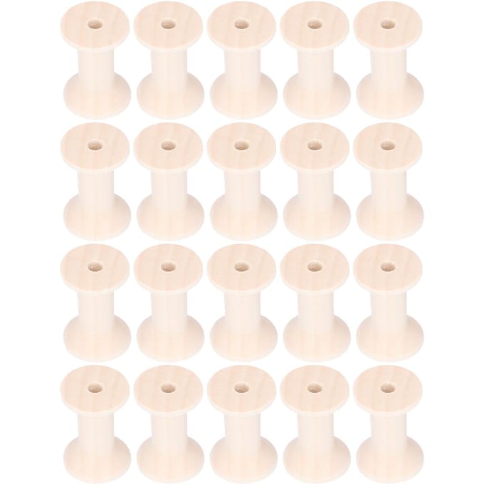 20 stuks Houten Spoelen Milieuvriendelijk Stevige Structuur DIY Maken Betrouwbaar Duurzaam Naaien white