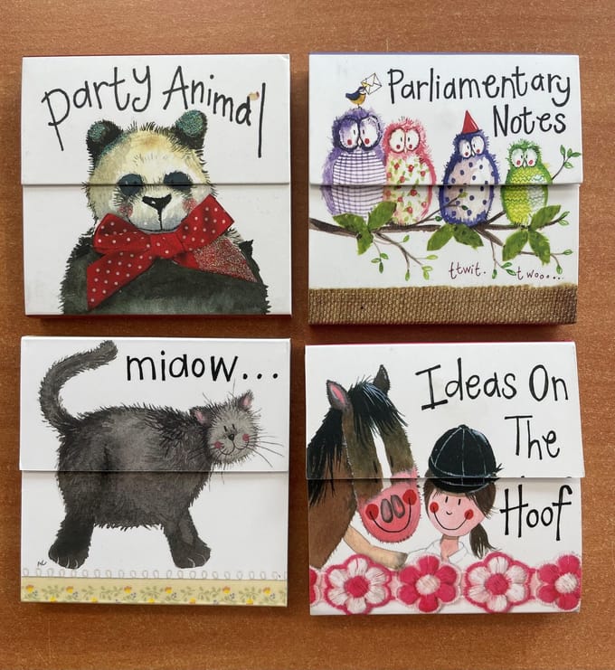 Alex Clark Mini Magnetic Notepad's - Magnetische notitieblokjes 4 stuks