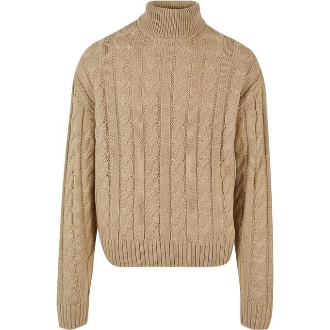 Urban Classics - Boxy roll Sweater/trui - M - Beige