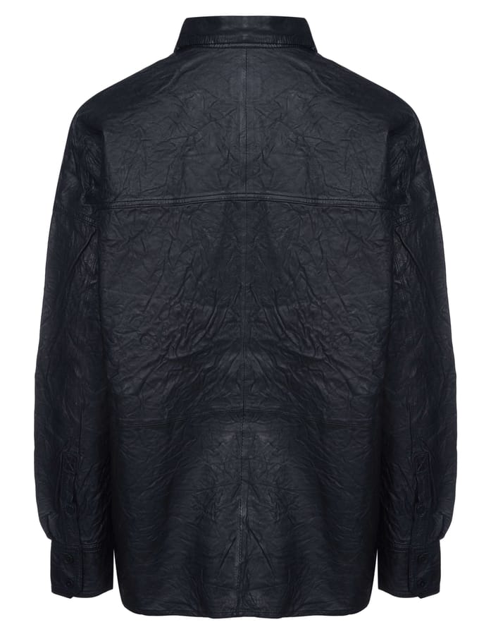 Zadig & Voltaire blouse TAMARA CUIR FROISSE zwart